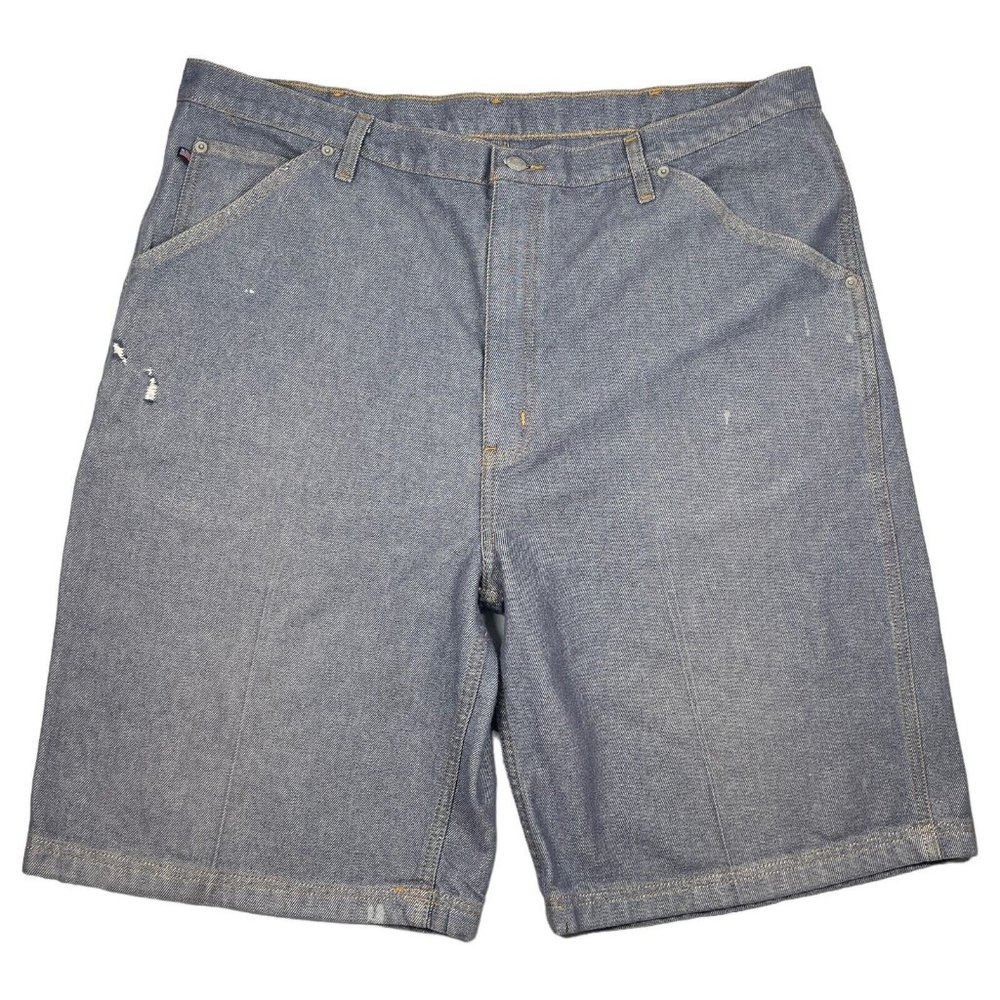 Ralph Lauren Shorts Men 40 in Silver/Blue VINTAGE Denim Polo Jean Worker